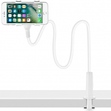 SHAWE Phone Stand, Bed Gooseneck Mount, iPhone Dock,Universal Table Phone Holder, Cradle, Dock for iPhone 6 6s 7 plus 8 X, HUAWEI, Samsung S6 S7 S8 Series, Desk Accessories other Mobile Phones (White)