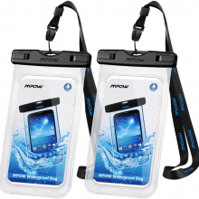 Waterproof Phone Case[2Packs], Mpow IPX8 Waterproof Phone Pouch Dry Bag with Portable Lanyard for iPhone XS max/XS/XR/X/8/7 plus, Samsung and Other Phones up to 6.5″, Perfect for Beach, Hiking, Travel