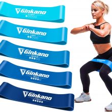 Haquno Resistance Bands, [Set of 5] Skin-Friendly Resistance Fitness Exercise Loop Bands with 5 Different Resistance Levels – Yoga, Pilates, Fitness